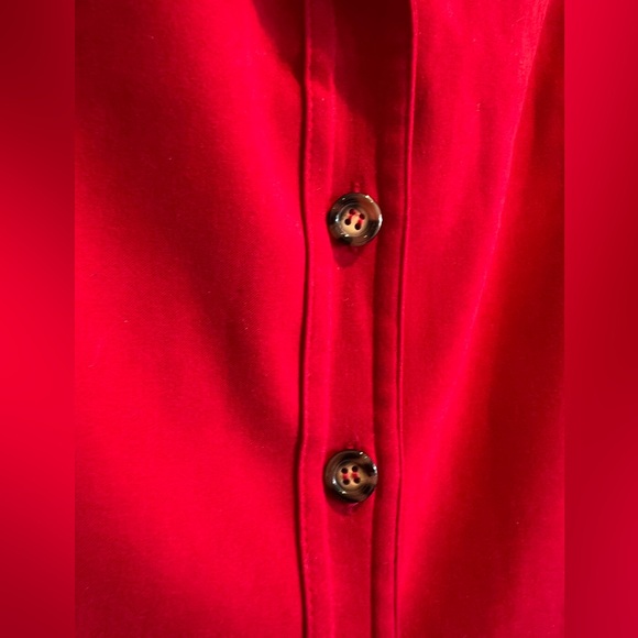 TALBOTS Stretchy  Red❤️Vest, Wood Look Buttons & Linee in Red - Picture 3 of 6